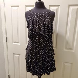 White House Black Market ruffle dress size M